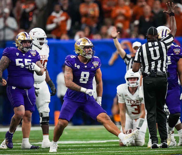 Bralen Trice yells in celebration